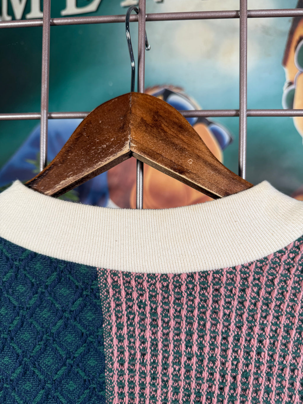 Vintage Sugar Street Weavers Patchwork Sweater (L)