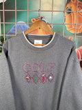 Vintage Golf Embroidered Sweatshirt(XL)