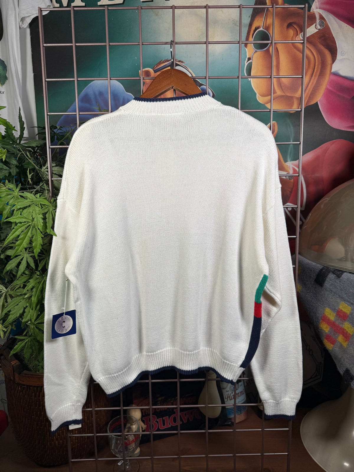 Vintage Unworn Leon Levin Knit Golfer Sweater(WXL)