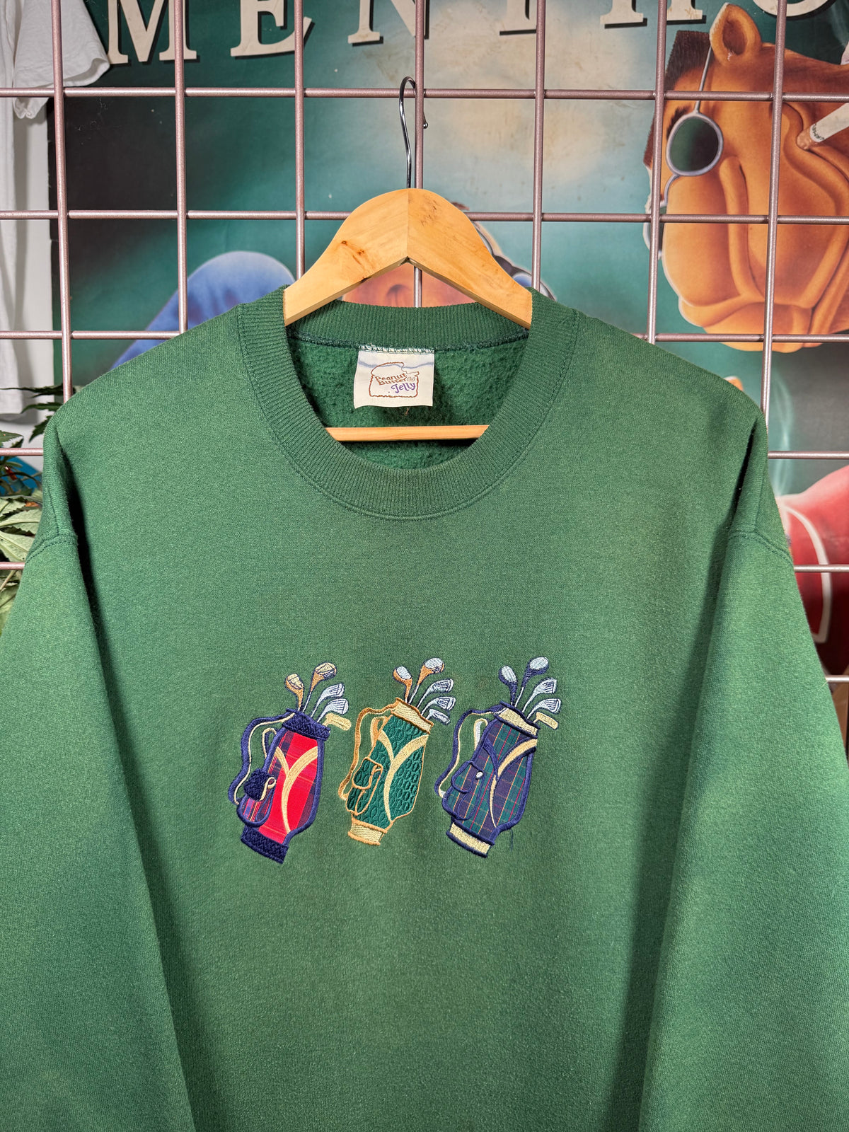 Vintage Golf Clubs Crewneck Sweatshirt(L)