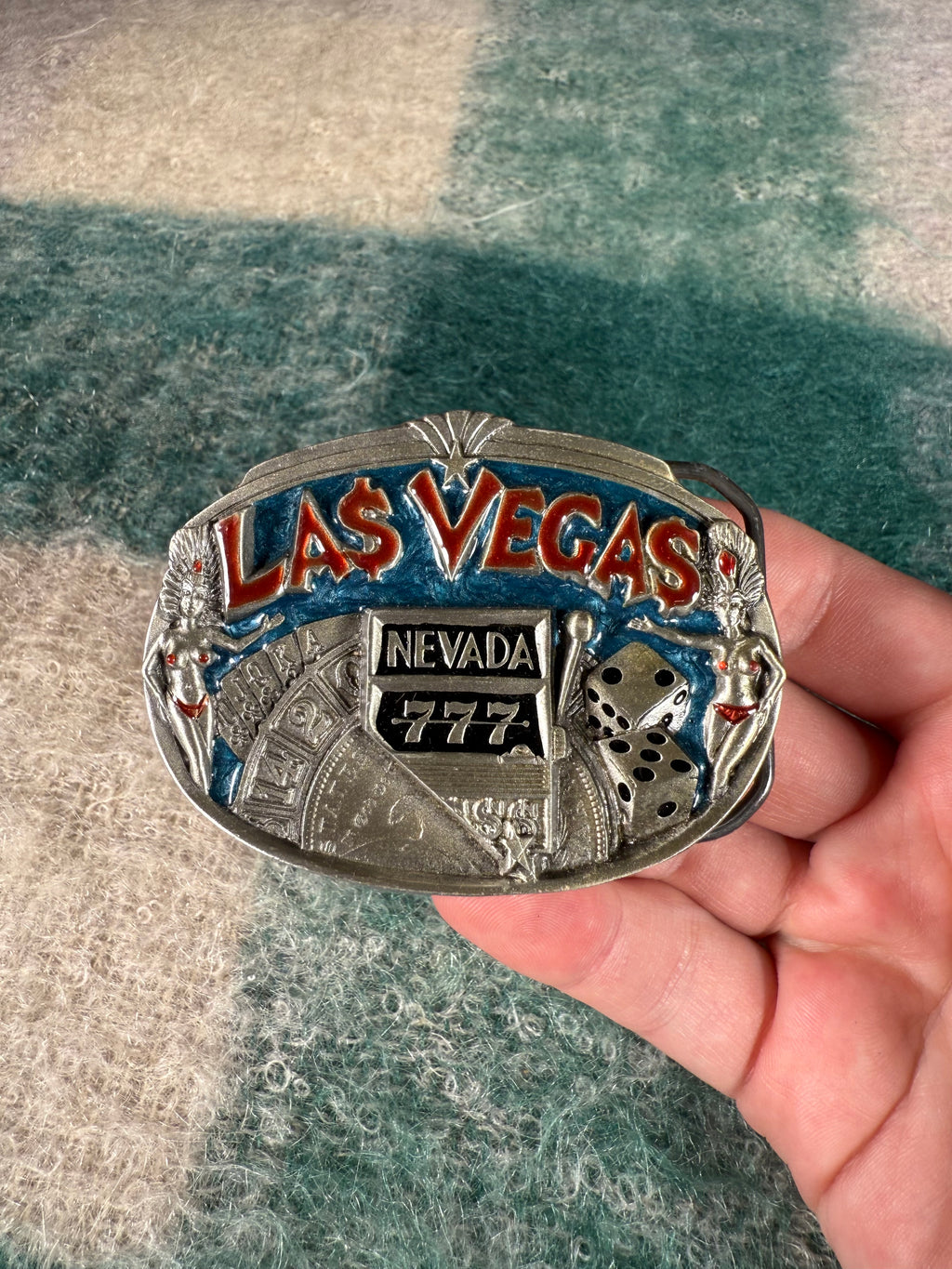Vintage Las Vegas Slot Machine Belt Buckle