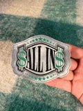 Vintage 2000s All In Gambling Belt Buckle