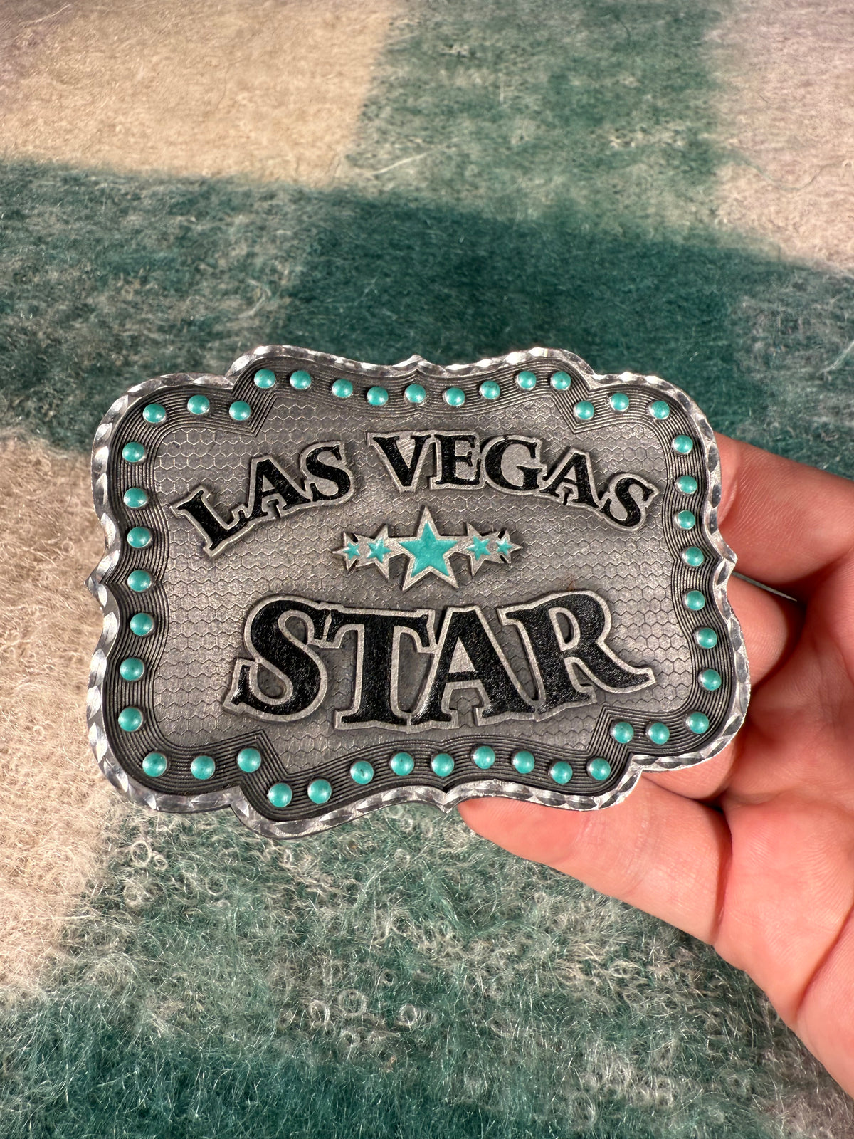 Vintage 2000s Las Vegas Star Belt Buckle