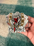 Vintage Multicolor Lady Luck Belt Buckle
