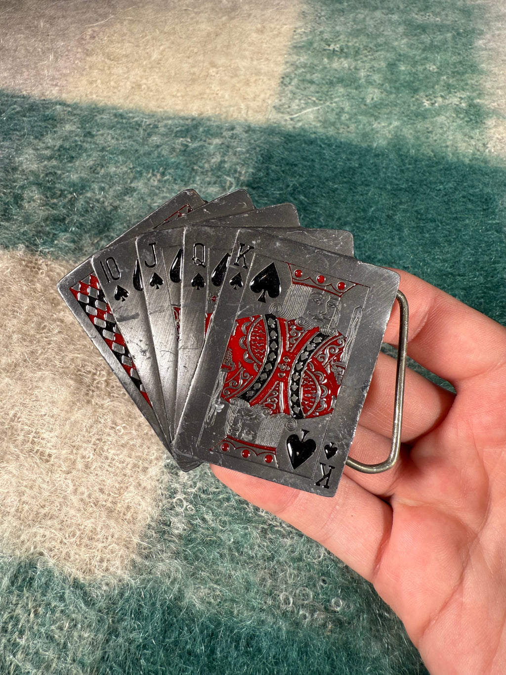 Vintage Deck of Cards Belt Buckle