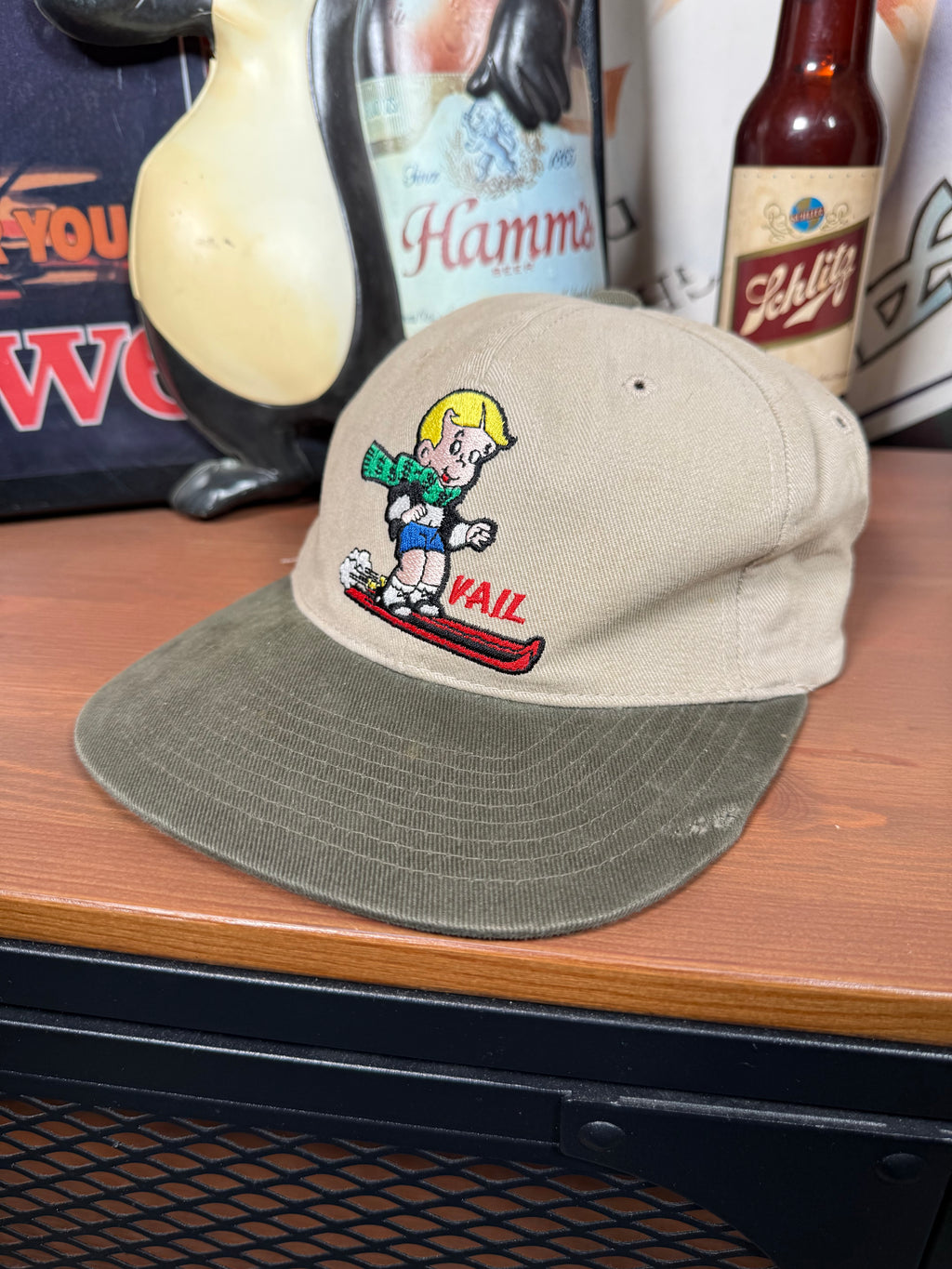 Vintage 1993 Richie Rich Vail Skiing Strapback American Needle Hat