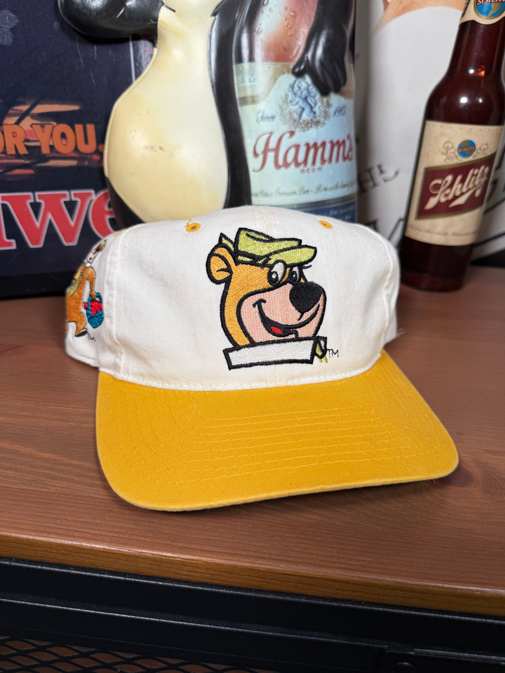 Vintage 90s Yogi Bear American Needle Blockhead Distressed Hat