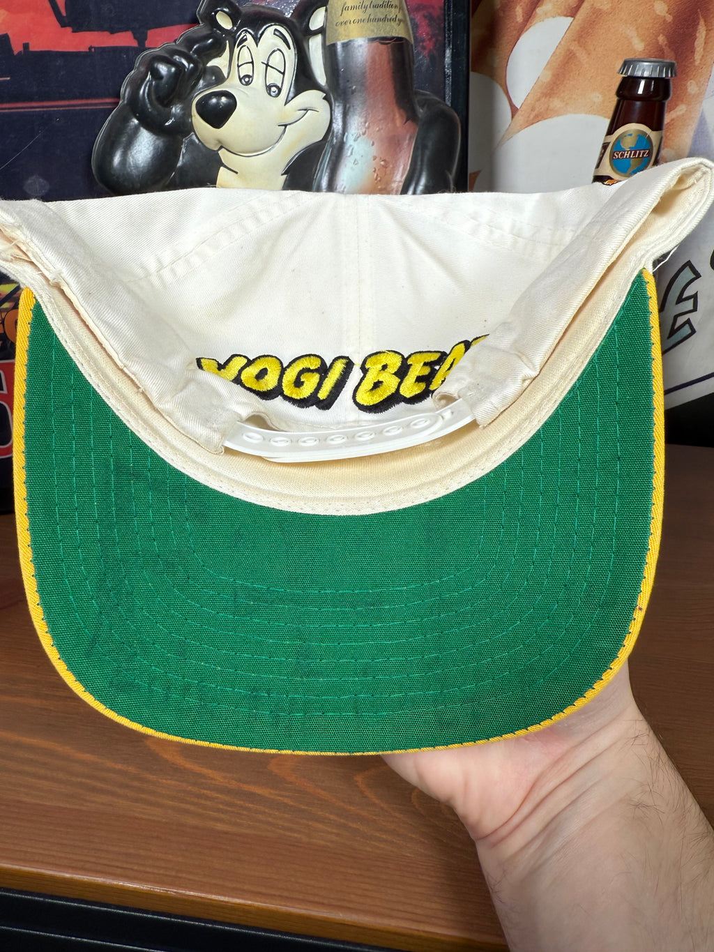 Vintage 90s Yogi Bear American Needle Blockhead Distressed Hat