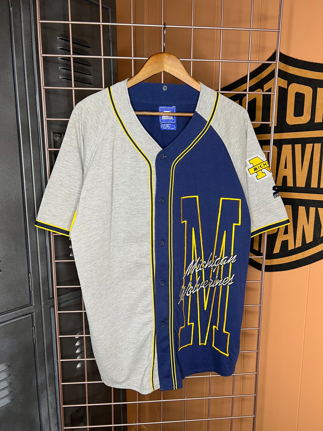 Vintage Michigan Starter Baseball Jersey (L)