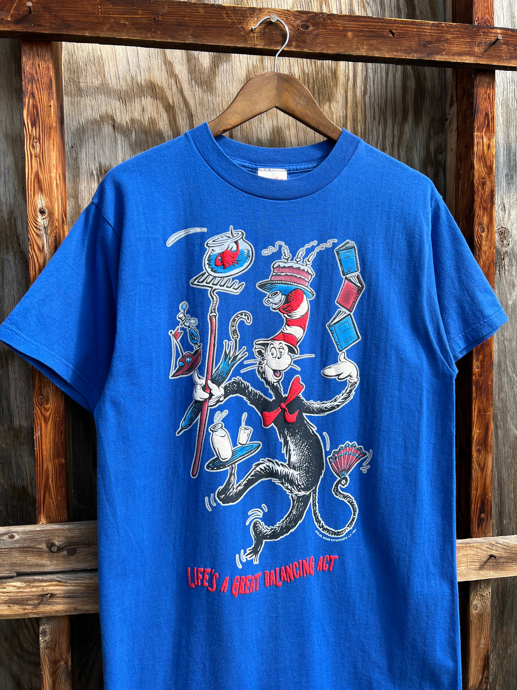 Vintage 1997 Cat in the Hat Puffy Print Tee (M)