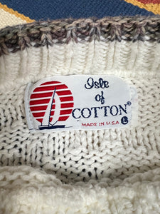Vintage Isle of Cotton Knit Sweater (L)