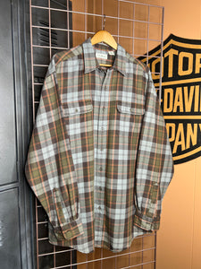 Vintage LL Bean Brown Flannel Shirt(XL)