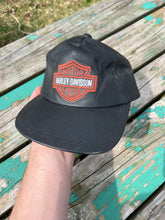 Load image into Gallery viewer, Harley Davidson Leather Strapback Hat
