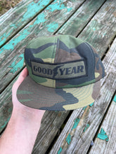 Load image into Gallery viewer, Vintage Camo Goodyear Foam Trucker Hat
