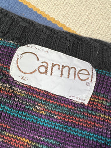 Vintage Carmel Pattern Knit Sweater (XL)